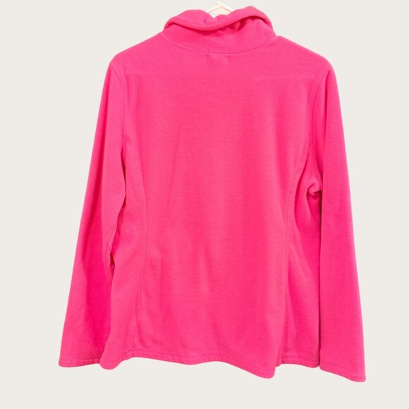 Lot of 2 Old Navy Womens Full Zip Fleece Jacket Fuchsia Pink Print Size Large - Picture 6 of 7